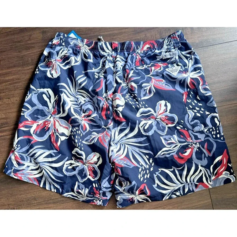 Columbia Men's Super Backcast Water Shorts Bluestone Navy Multi Size L